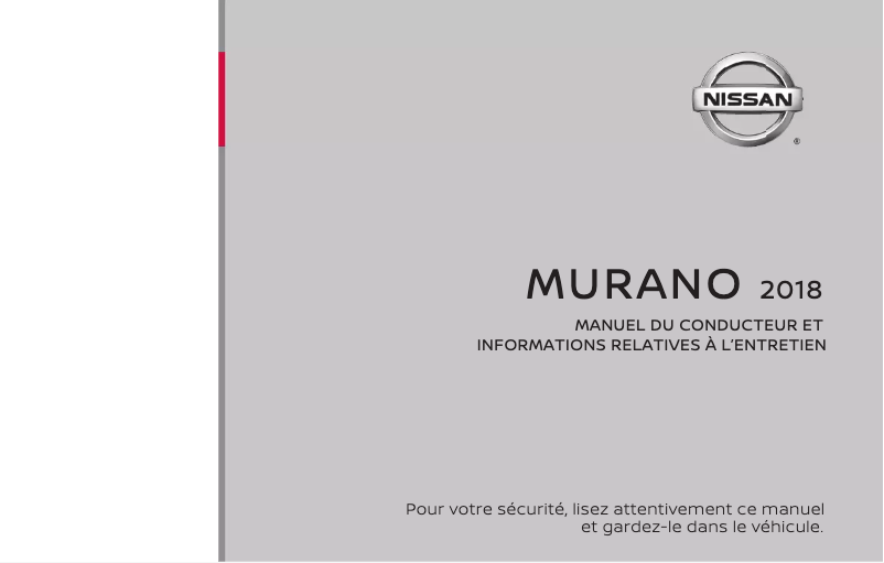 Página 1 del manual Manual de usuario Nissan Murano (2018)