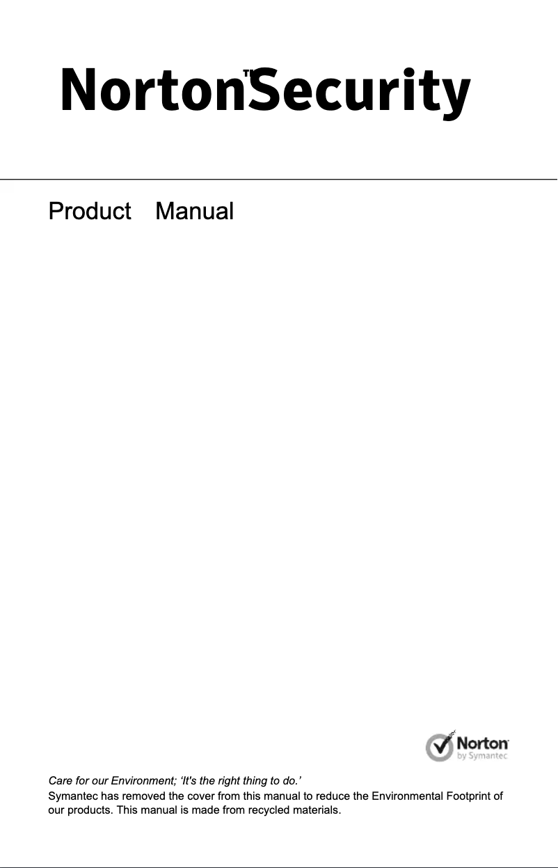 Page n°1 - Manuel utilisateur Symantec Norton Security Deluxe 3.0