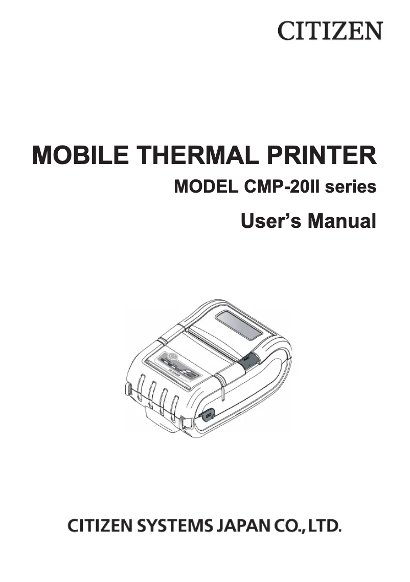 Page 1 de la notice Manuel utilisateur Citizen CMP-20II