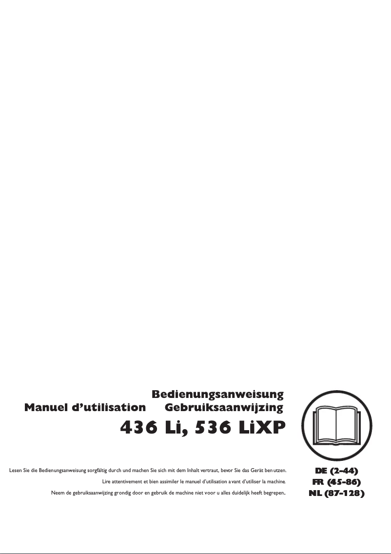 Page 1 de la notice Manuel utilisateur Husqvarna 436 Li