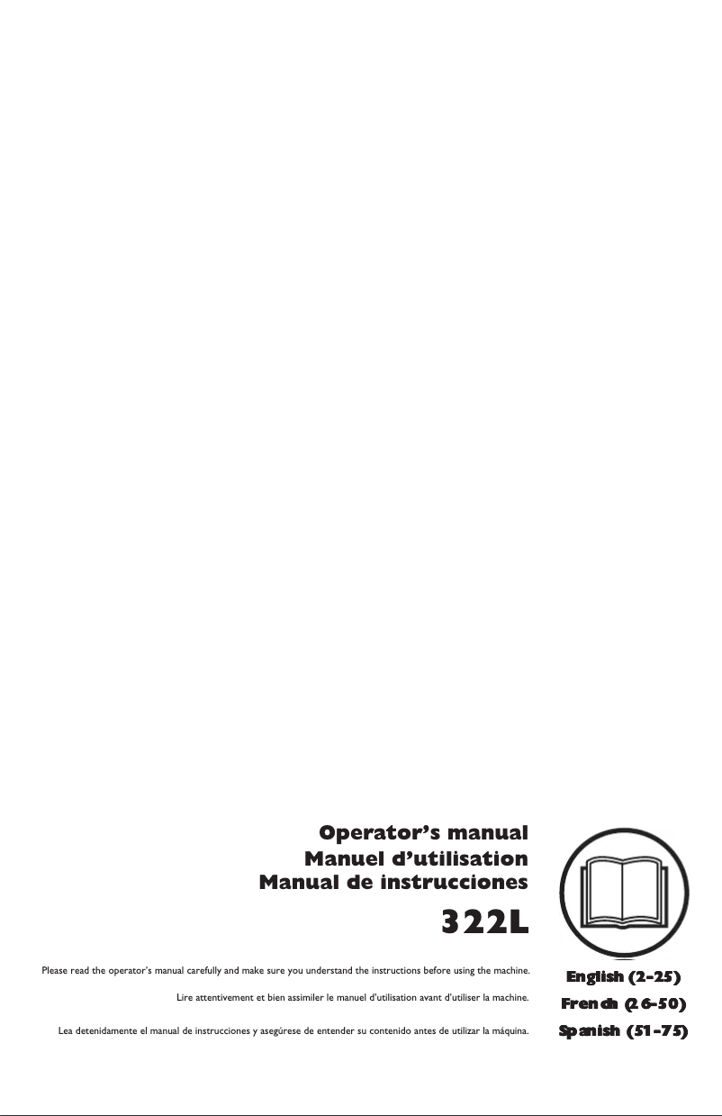 Page 1 de la notice Manuel utilisateur Husqvarna 322L