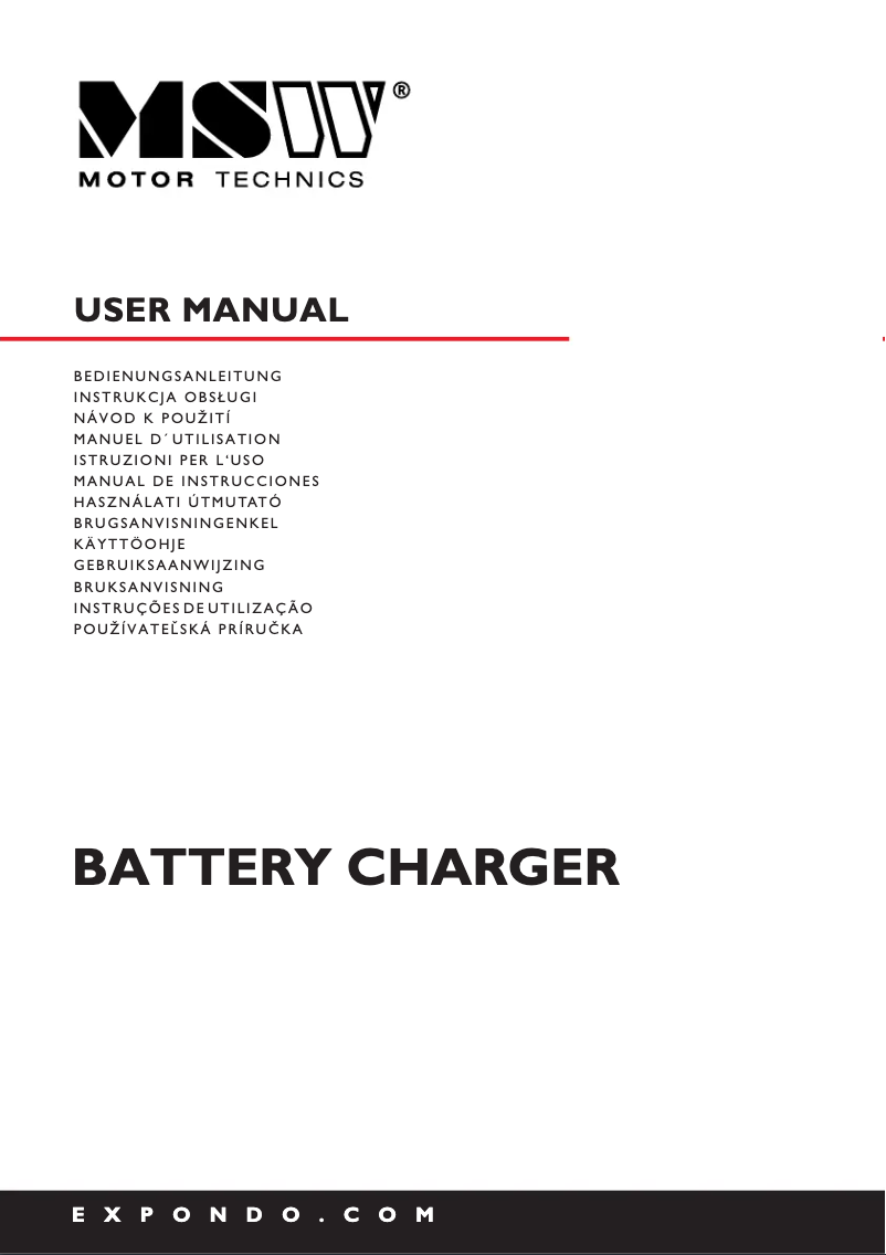 Page n°1 - Manuel utilisateur MSW S-CHARGER-65A.3