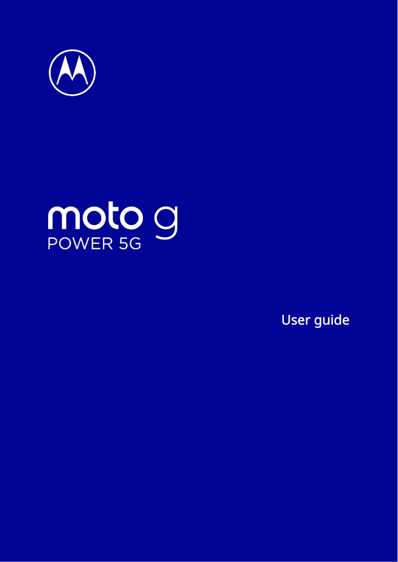 Image de la première page du manuel de l'appareil Moto G Power 5G