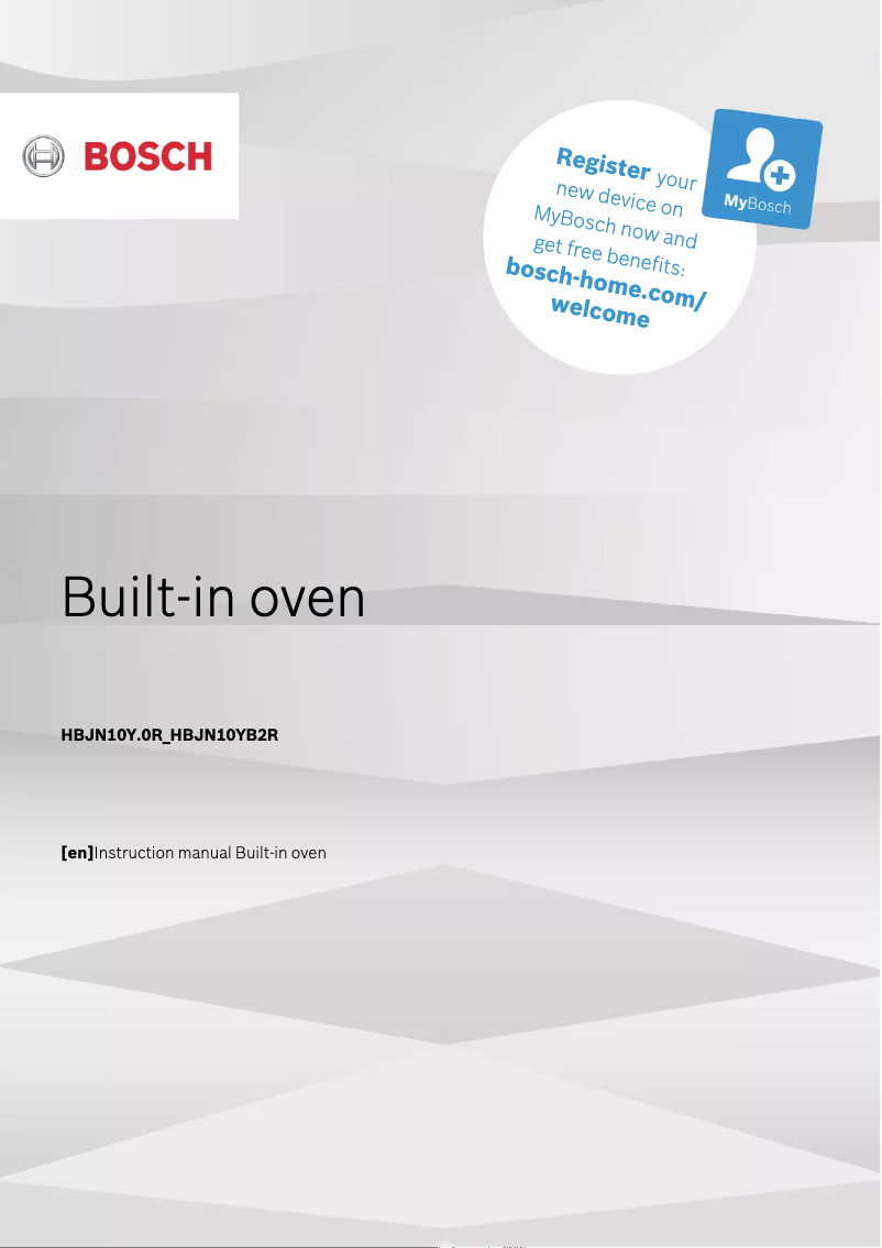Page 1 de la notice Manuel utilisateur Bosch HBJN10YB0R