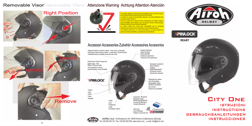 Page 1 de la notice Manuel utilisateur Airoh CO11