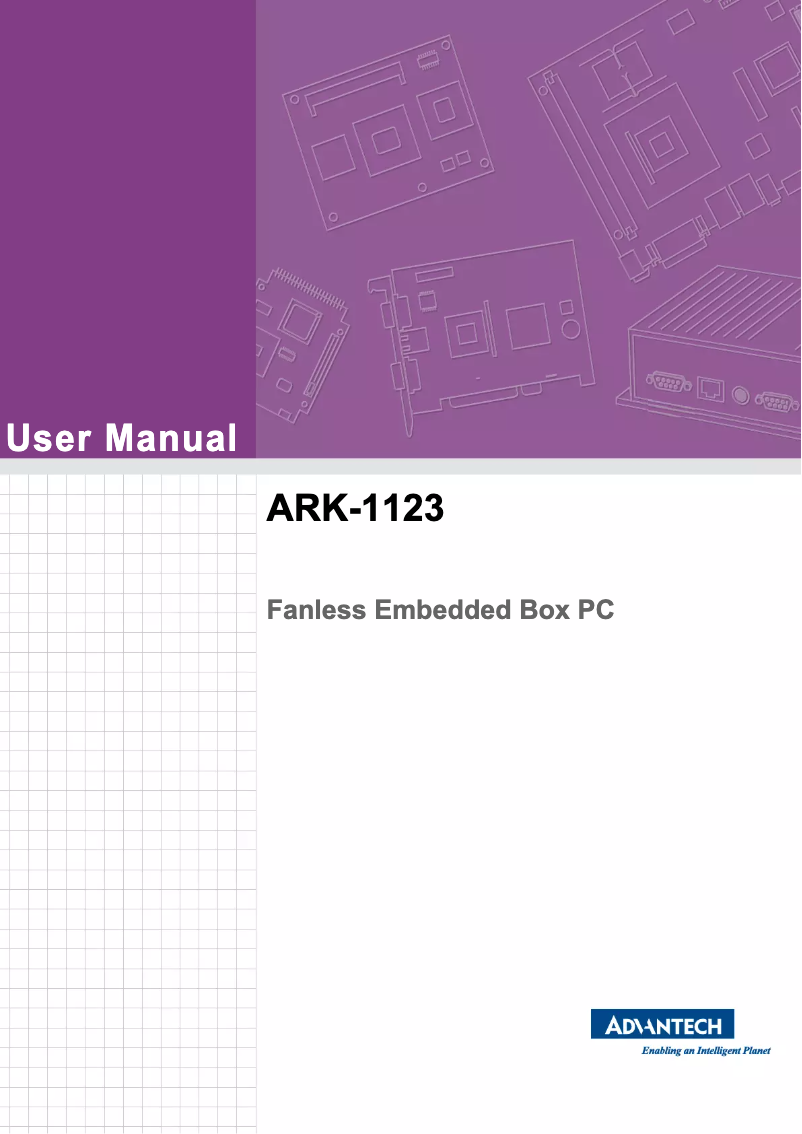 Page n°1 - Manuel utilisateur Advantech ARK-1123
