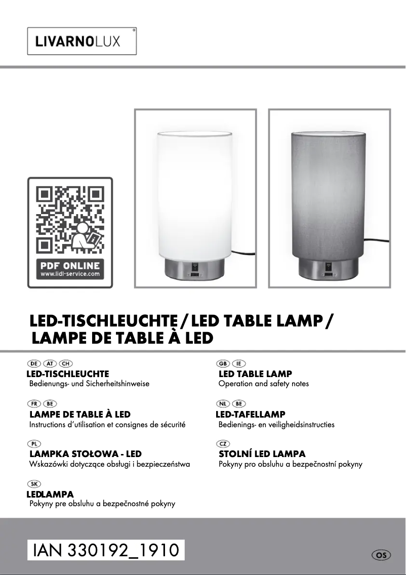 Image de la première page du manuel de l'appareil IAN 330192