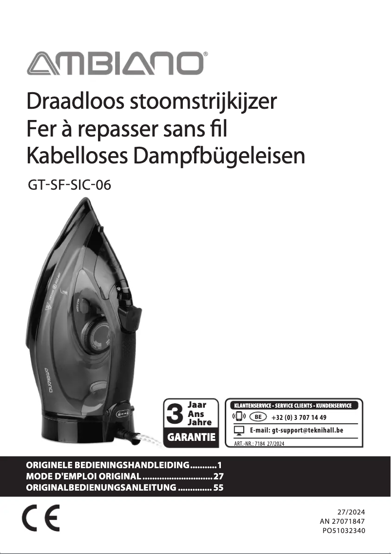 Page 1 de la notice Manuel utilisateur Ambiano GT-SF-SIC-06
