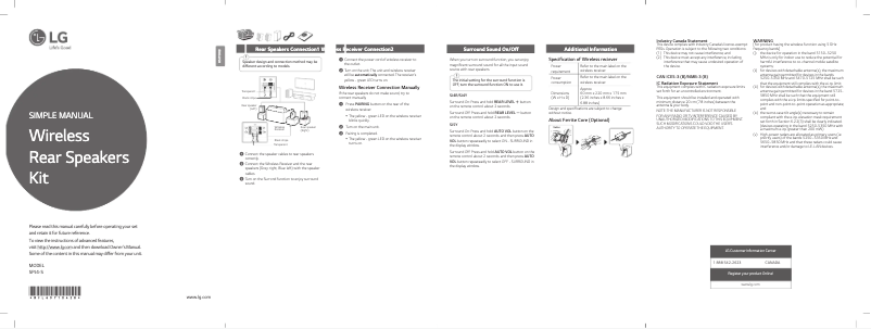 Page n°1 - Manuel utilisateur LG SPJ4