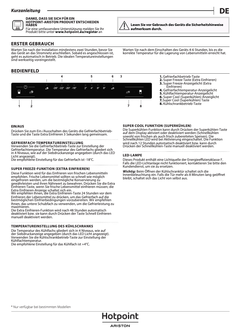 Page n°1 - Mode d'emploi Hotpoint HAFC9 TA23SX O3