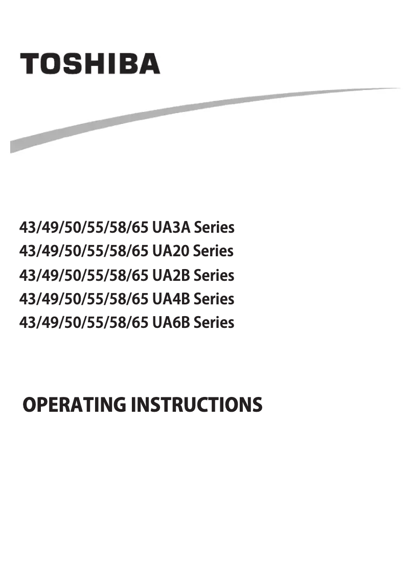 Page n°1 - Manuel utilisateur Toshiba 50UA3A63DB