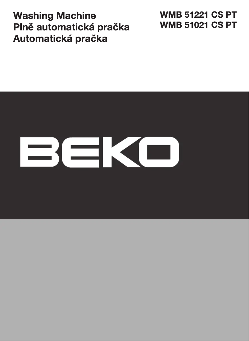 Page n°1 - Manuel utilisateur Beko WMB 61021 CS PTM