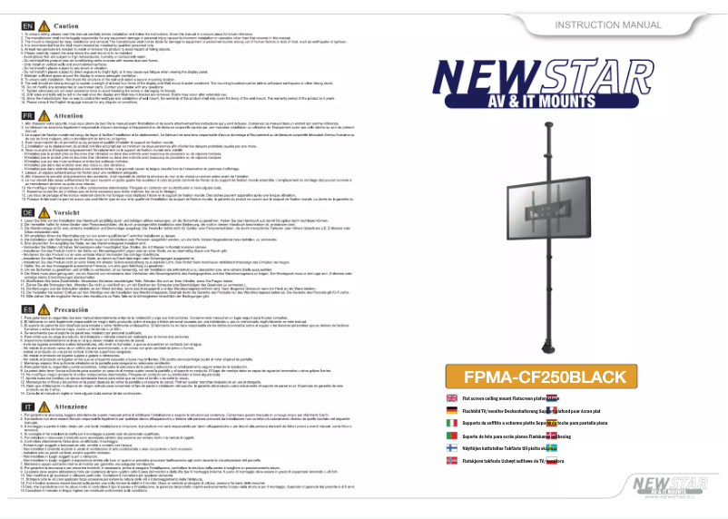 Page 1 de la notice Manuel utilisateur Newstar FPMA-CF250BLACK