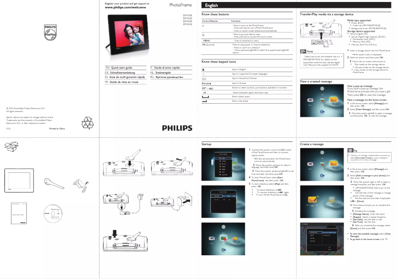 Imagen de la primera página del manual del dispositivo SPF4328