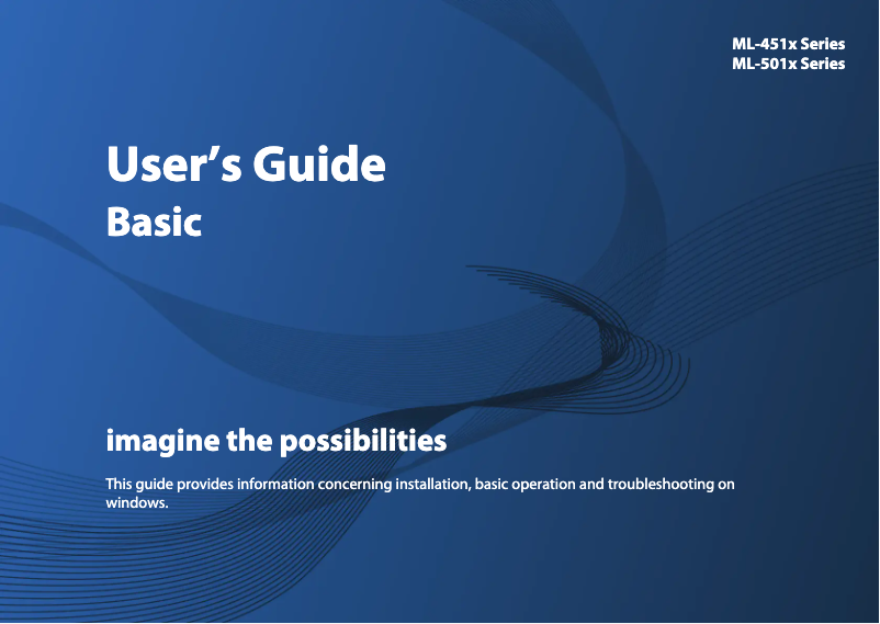 Image de la première page du manuel de l'appareil ML-4512ND