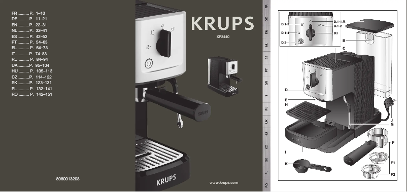 Página 1 del manual Manual de usuario Krups YY8210FD
