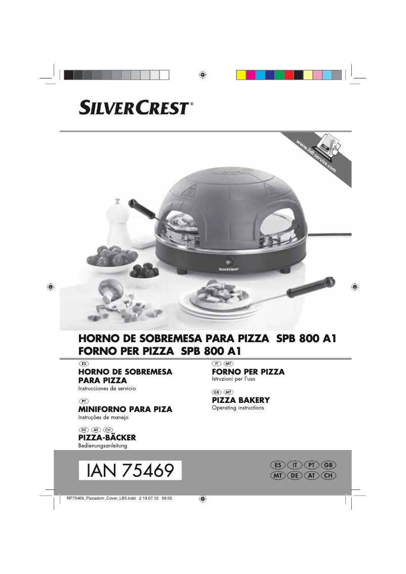 Page n°1 - Manuel utilisateur SilverCrest SPB 800 A1