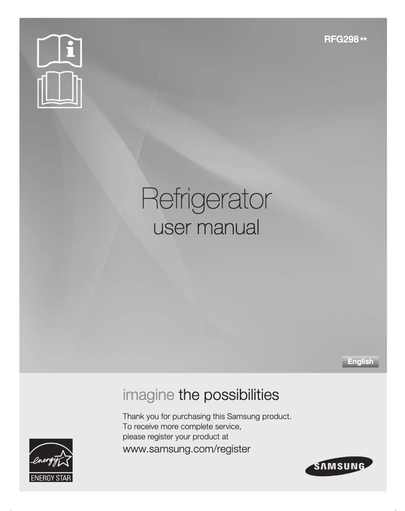 Page 1 de la notice Manuel utilisateur Samsung RFG298AAPN