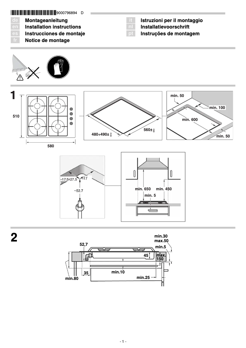 Page n°1 - Guide d'installation Neff T21S31S1