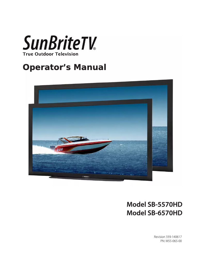 Page n°1 - Manuel utilisateur SunBriteTV SB-5570HD