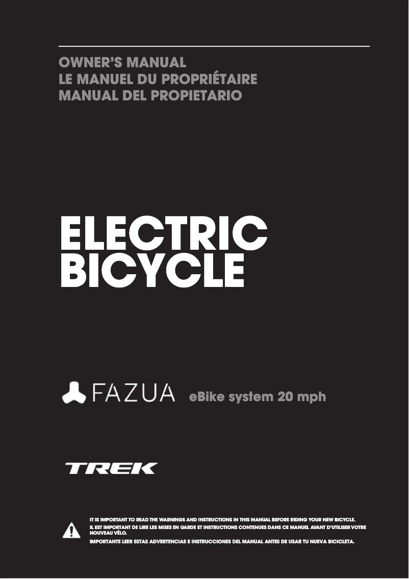 Page 1 de la notice Manuel utilisateur Trek E-Caliber 9.8 GX AXS Gen 2