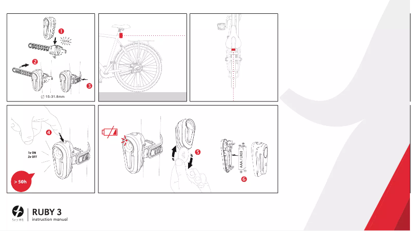 Página 1 del manual Manual de usuario Spanninga Ruby 3