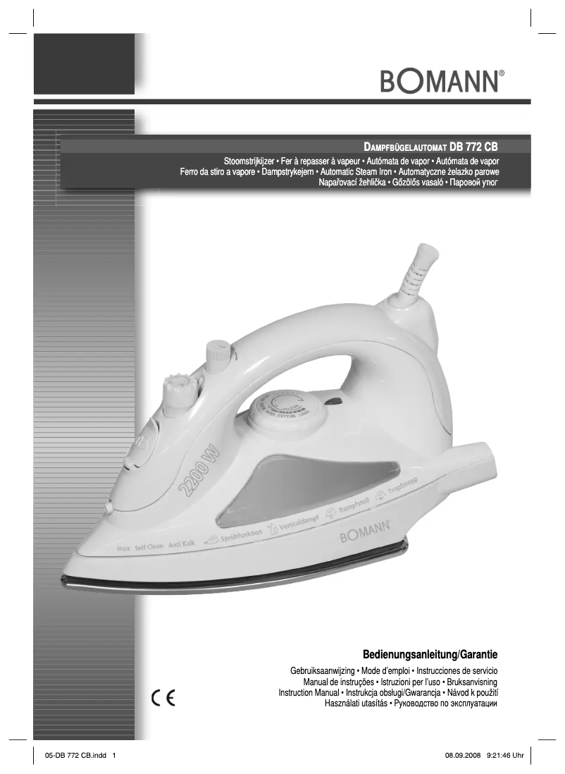 Página 1 del manual Manual de usuario Bomann DB 772 CB