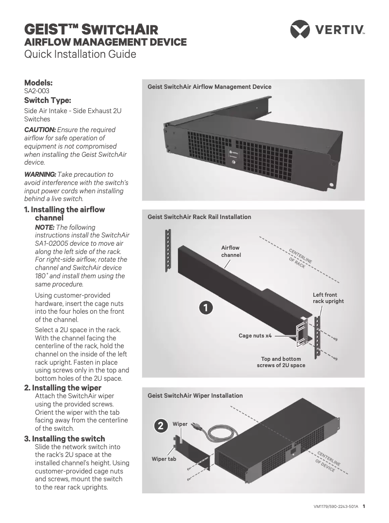 Page 1 de la notice Manuel utilisateur Emerson SA2-003