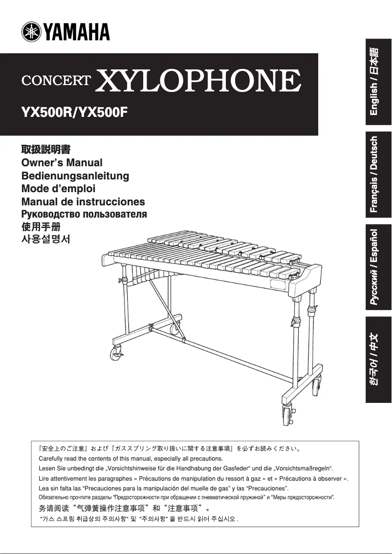 Page n°1 - Manuel utilisateur Yamaha YX-500R