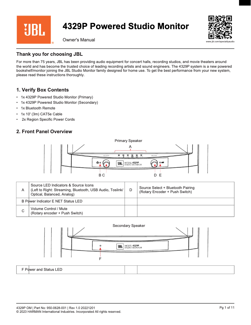 Image de la première page du manuel de l'appareil 4329P