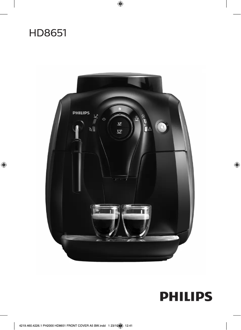 Page 1 de la notice Manuel utilisateur Philips 2000 series HD8651