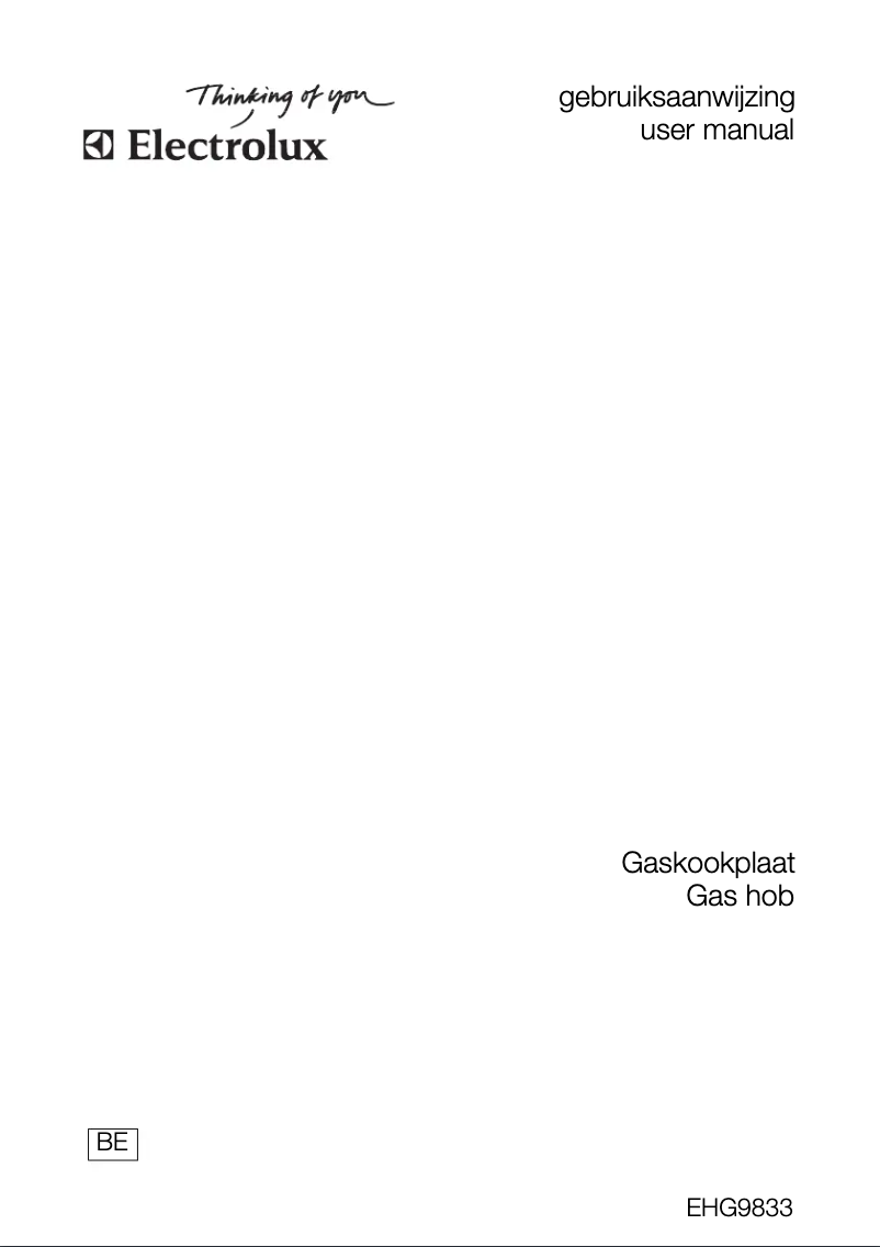 Page n°1 - Manuel utilisateur Electrolux EHG9833