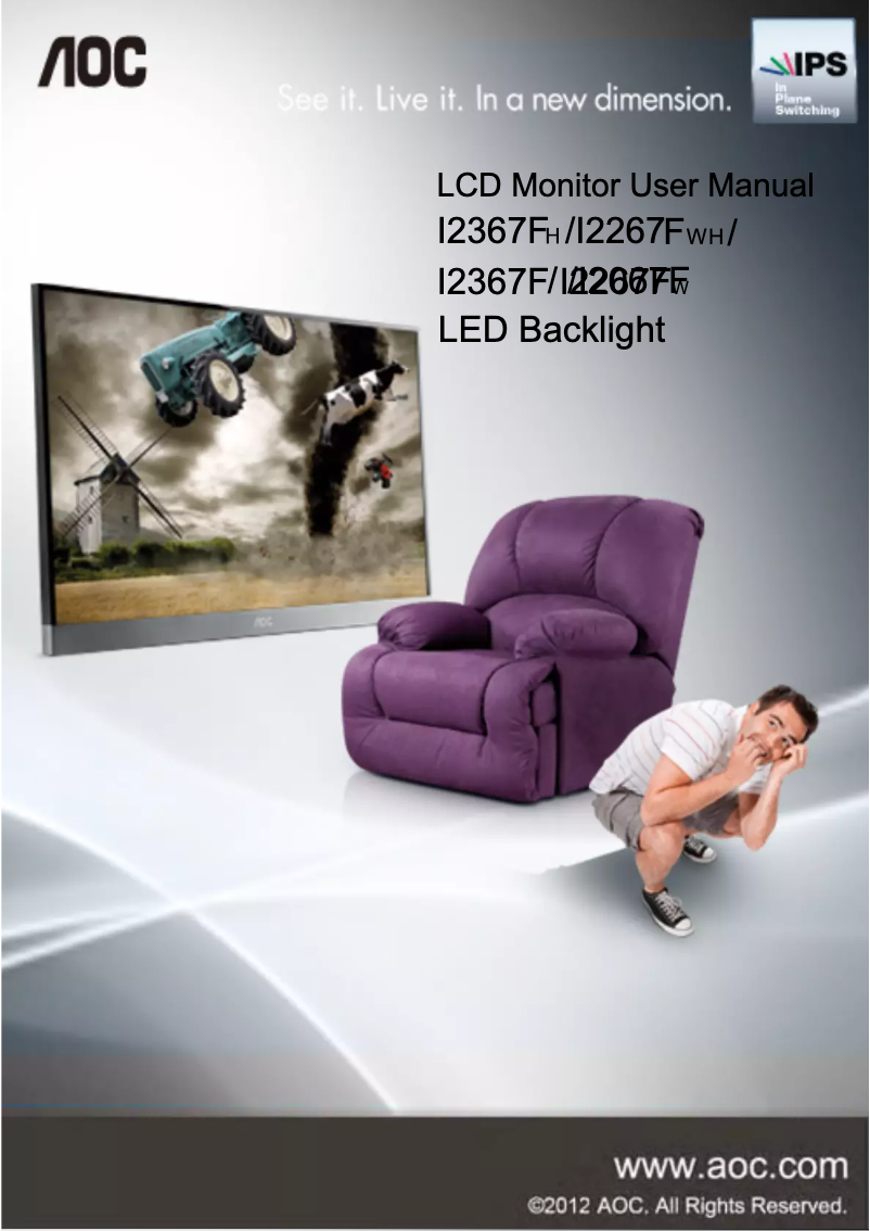 Page 1 de la notice Manuel utilisateur AOC I2267FW