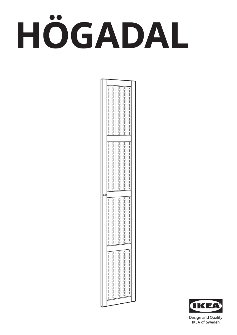 Image de la première page du manuel de l'appareil HÖGADAL 805.332.83