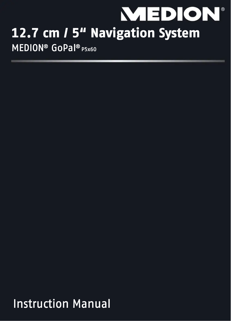 Page n°1 - Manuel utilisateur Medion GoPal P5260 M40 (MD 98319)