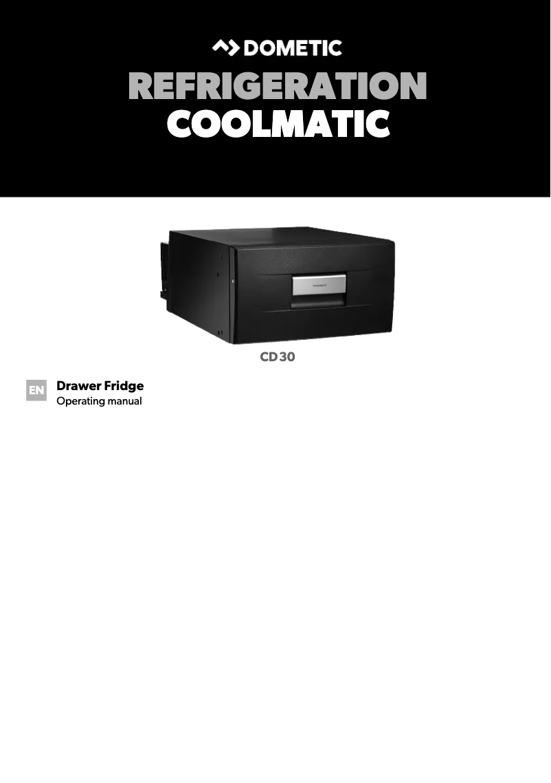 Página 1 del manual Manual de usuario Dometic CoolMatic CD 30