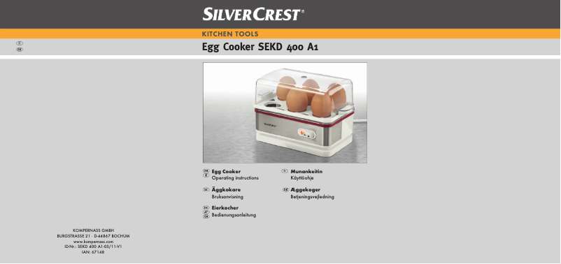 Page 1 de la notice Manuel utilisateur SilverCrest SEKD 400 A1