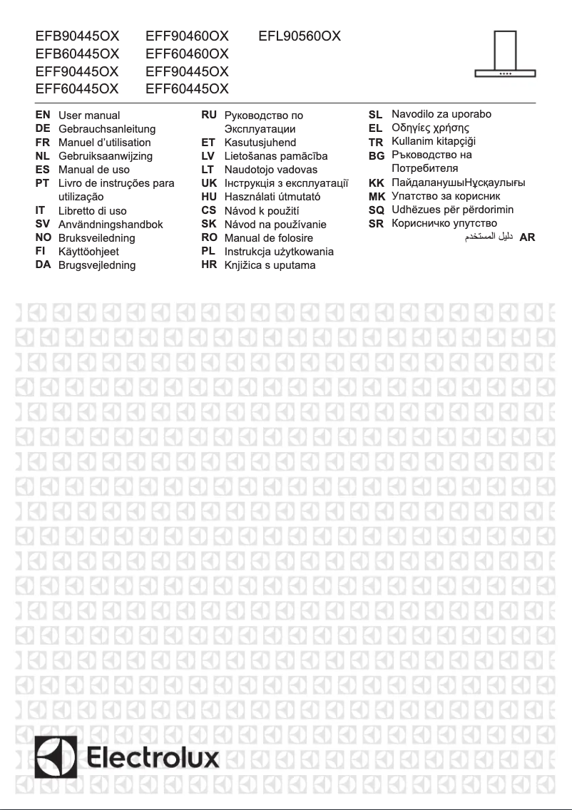 Page 1 de la notice Manuel utilisateur Electrolux EFF90460OX