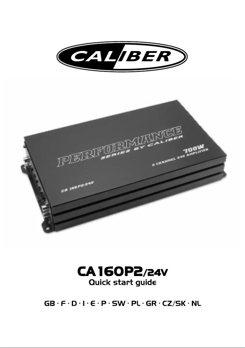 Page 1 of the manual User Manual Caliber CA160P2