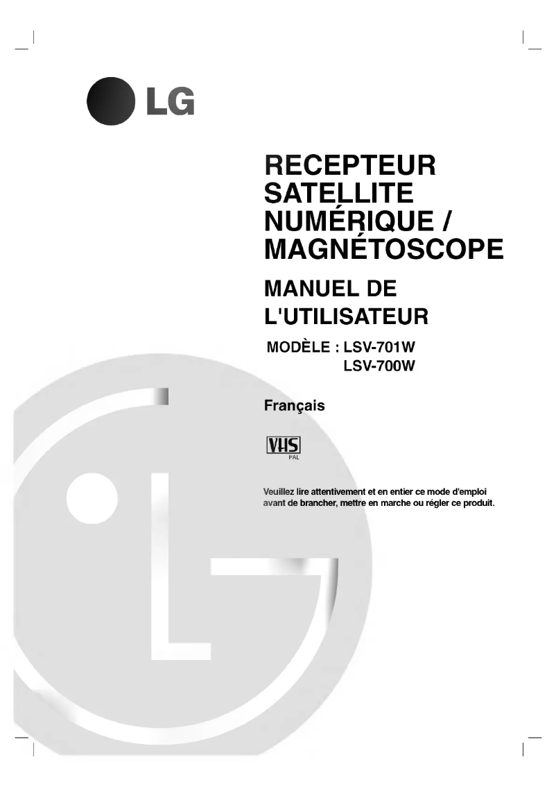 Image de la première page du manuel de l'appareil LSV-700W1