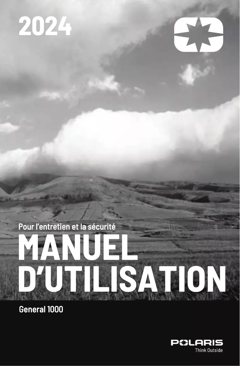 Page 1 de la notice Manuel utilisateur Polaris GENERAL 1000 Sport (2024)