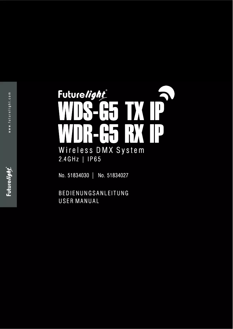 Page n°1 - Manuel utilisateur Futurelight WDS-G5 TX IP