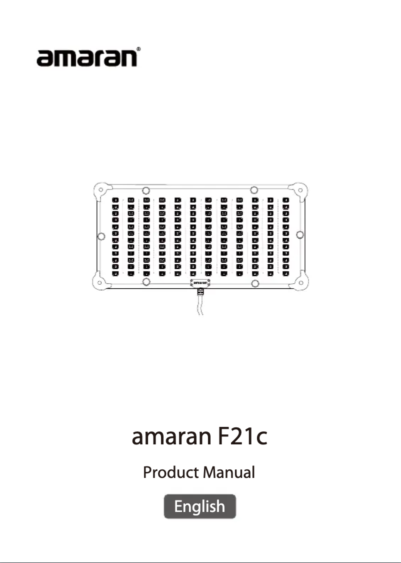 Page 1 de la notice Manuel utilisateur Amaran F21c