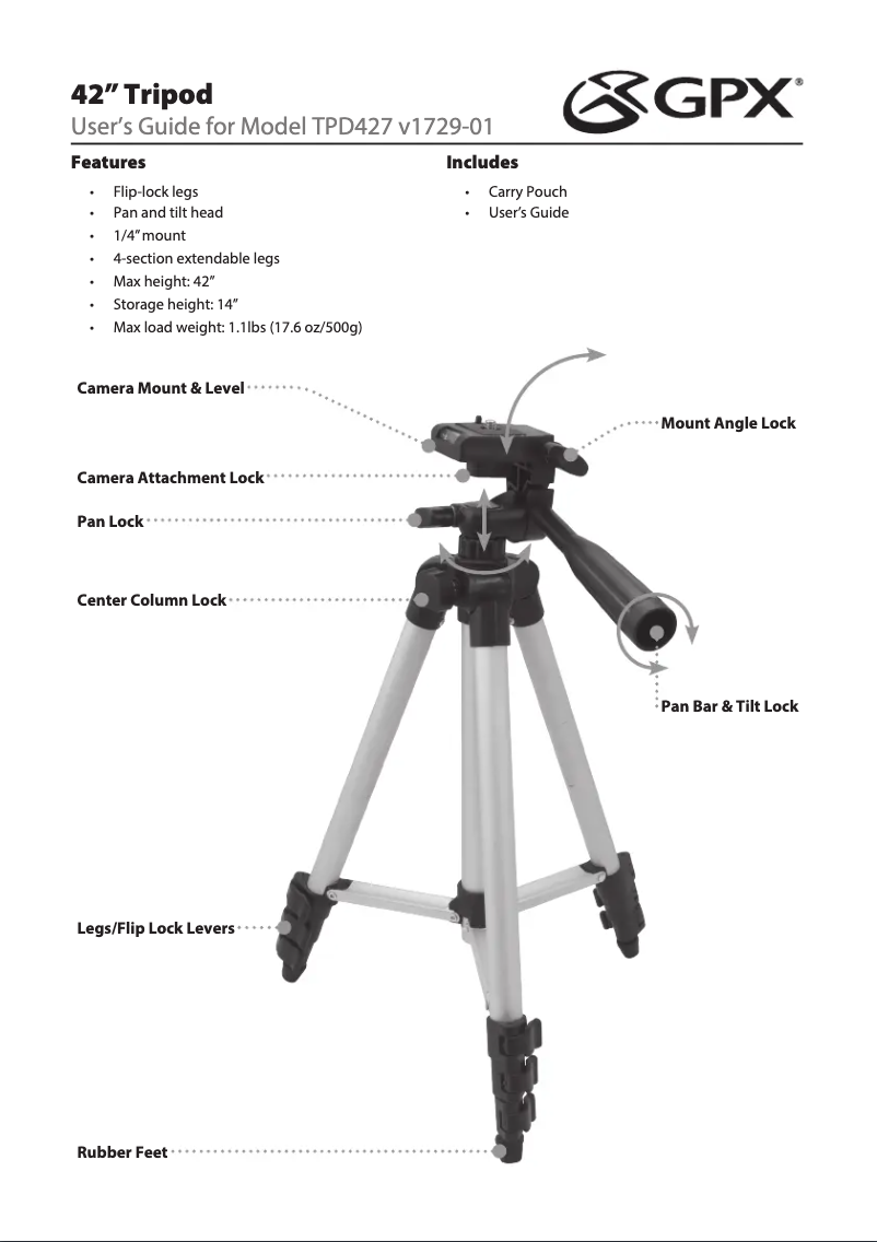 Image de la première page du manuel de l'appareil TPD427