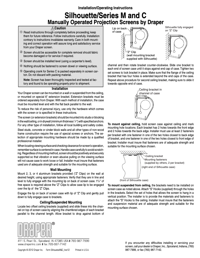 Image de la première page du manuel de l'appareil Silhouette M