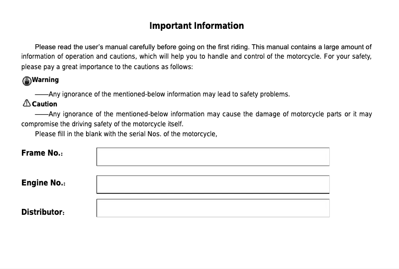 Image de la première page du manuel de l'appareil Five Hundred (2016)