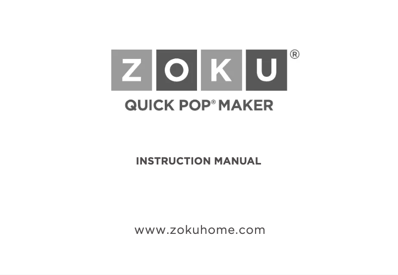 Page n°1 - Manuel utilisateur Zoku Quick Pop Maker