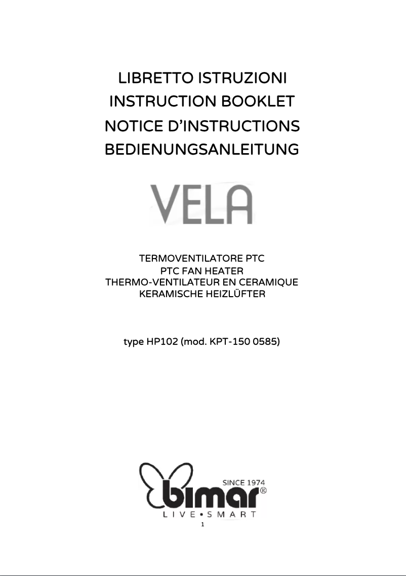 Page 1 de la notice Mode d'emploi Bimar HP102