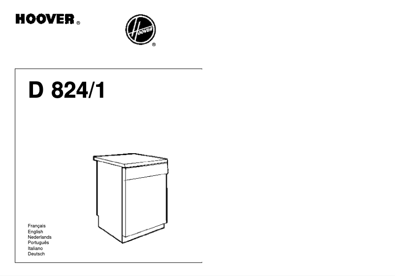 Page n°1 - Manuel utilisateur Hoover D824/1018