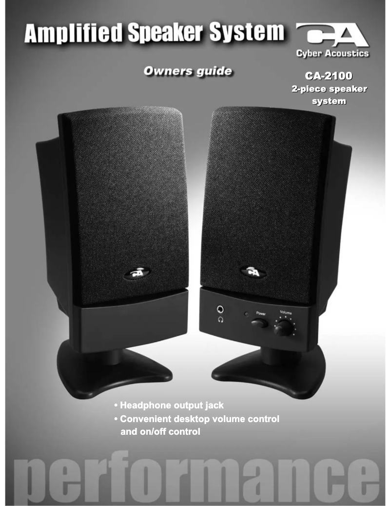 Página 1 del manual Manual de usuario Cyber Acoustics CA-2100